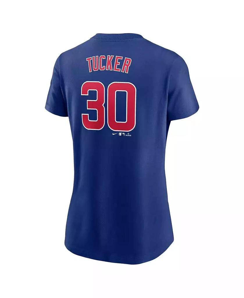 NIKE Women's Kyle Tucker Blue Chicago Cubs Fuse Name Number T-Shirt 2