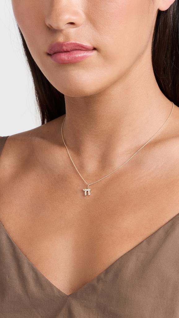 Sydney Evan 14k Chai Charm Tiffany Chain Necklace