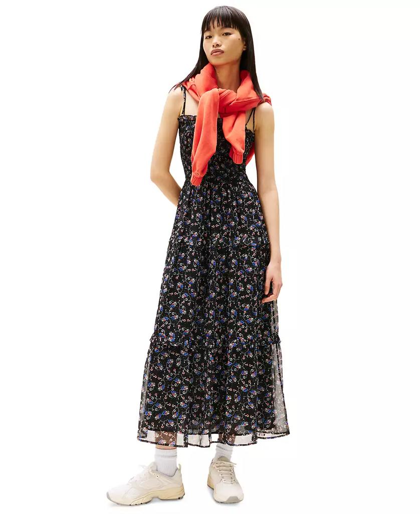 Tommy Jeans Women's Smocked Floral Maxi Dress