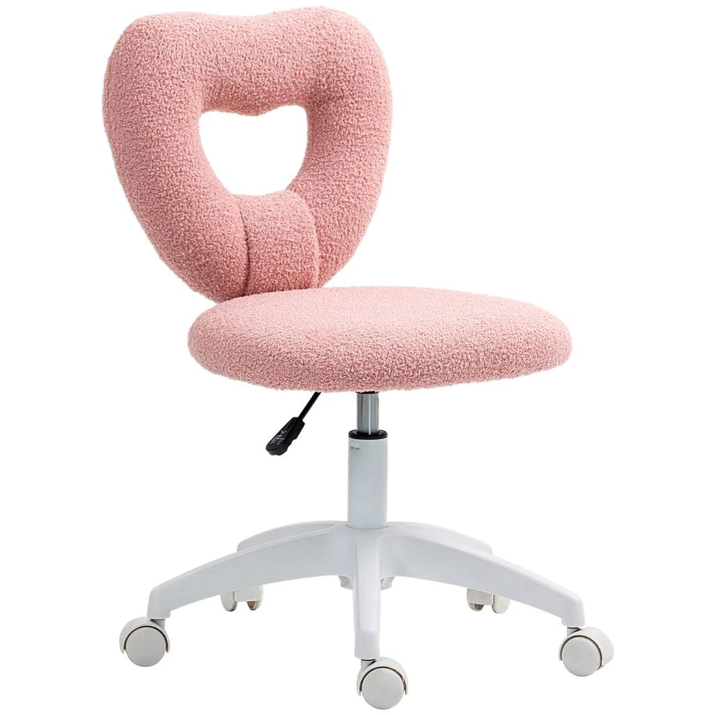 Hivvago Plush Teddy Fleece Desk Chair with Swivel Base