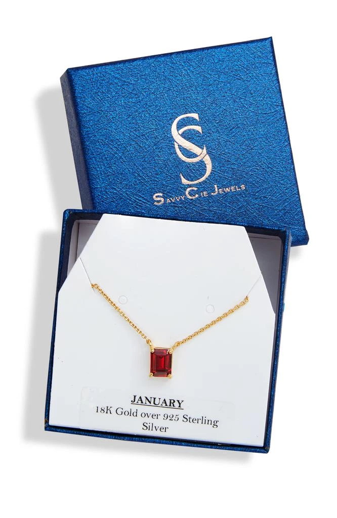 Savvy Cie Jewels Vermeil Birthstone Necklace 12