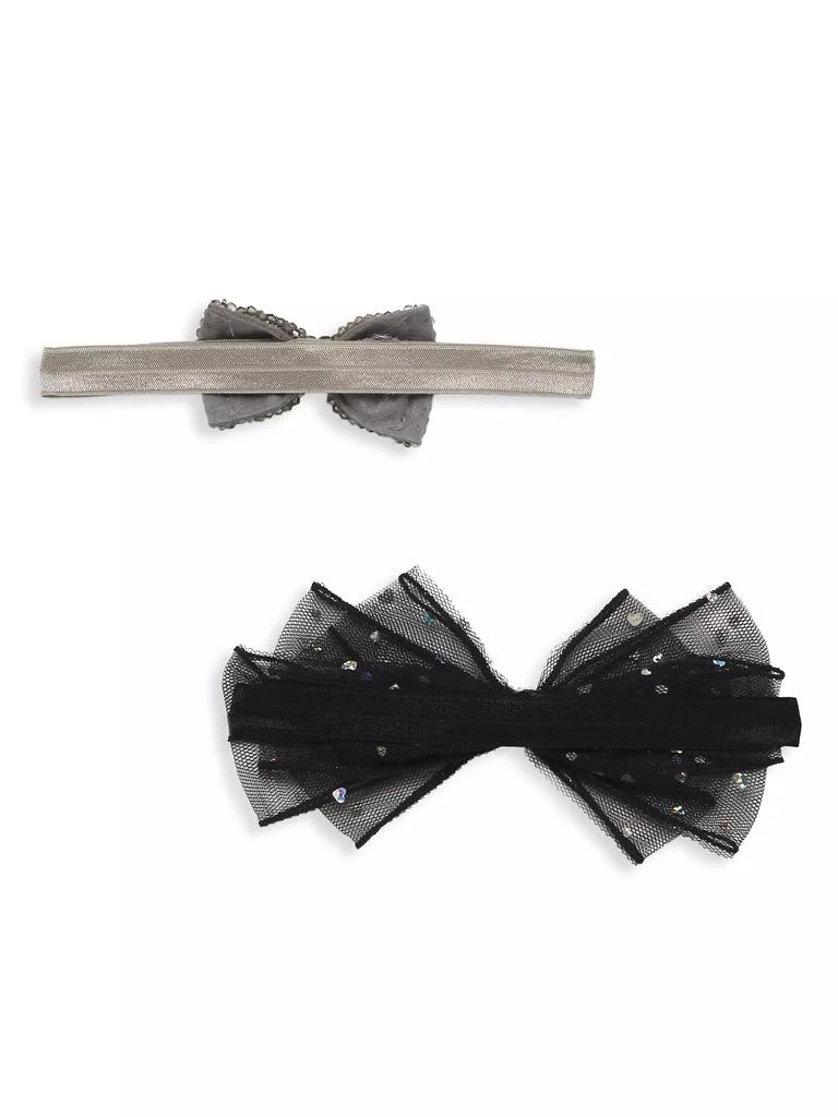 Bari Lynn Baby Girl's Bow Elastic Headband Set 2