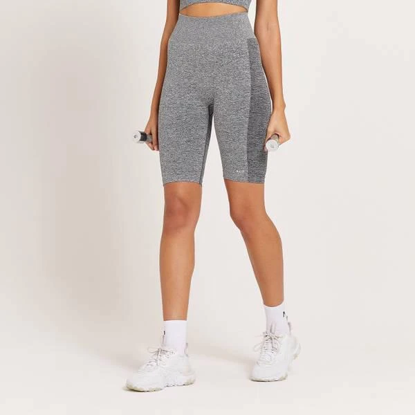 Myprotein MP Women's Curve High Waisted Cycling Shorts - Grey Marl 1