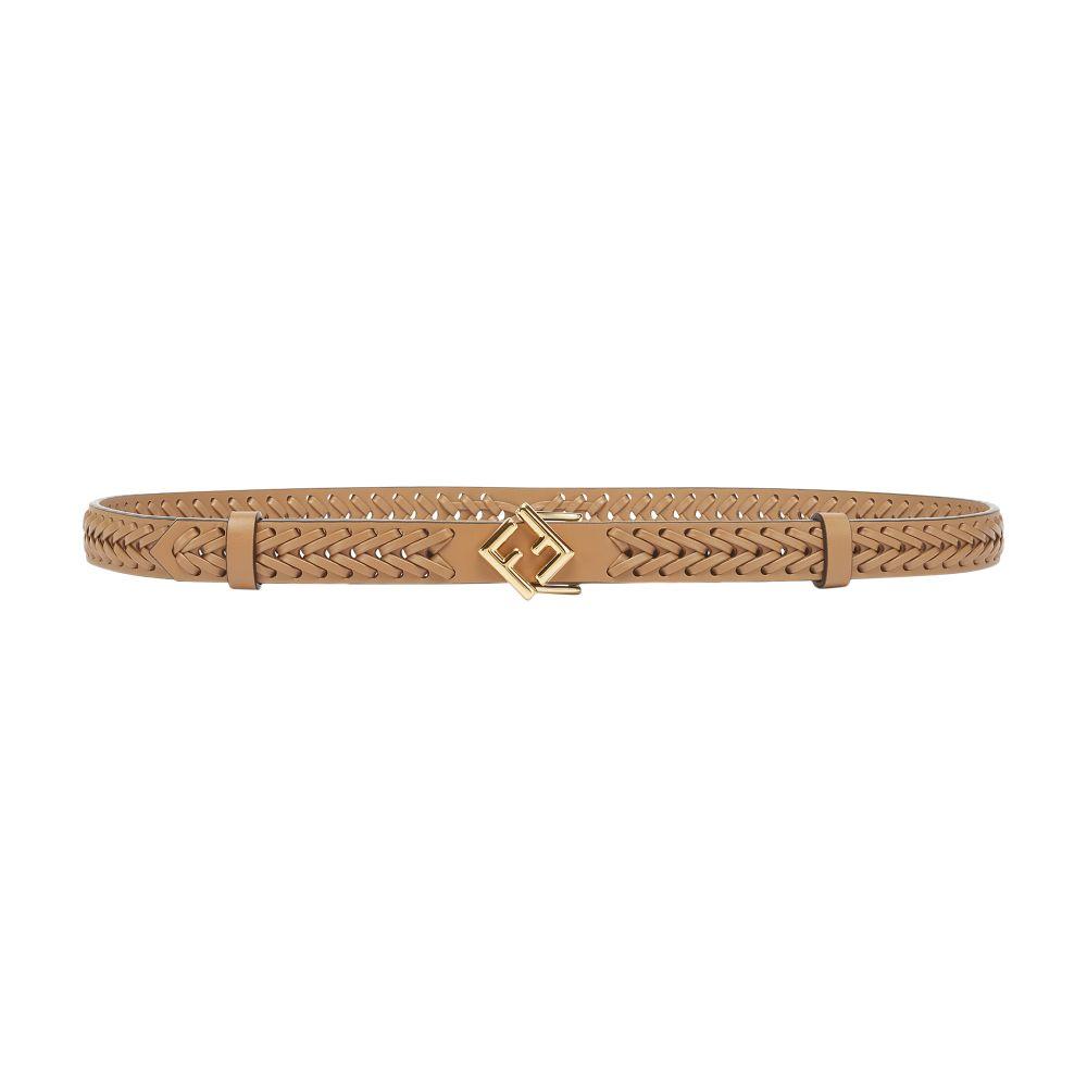 【送関込】FENDI☆フェンディ FF diamonds belt FF Diamonds Belt Leather Brown | Fendi
