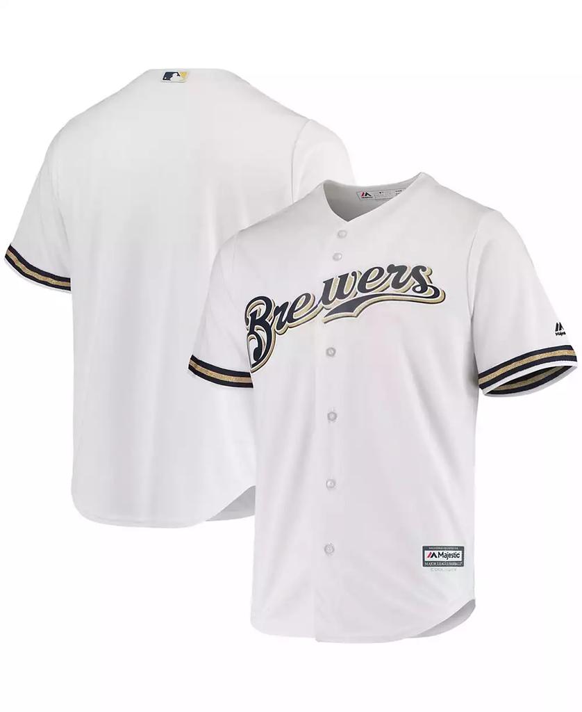 Majestic Men's White Milwaukee Brewers Team Official Jersey