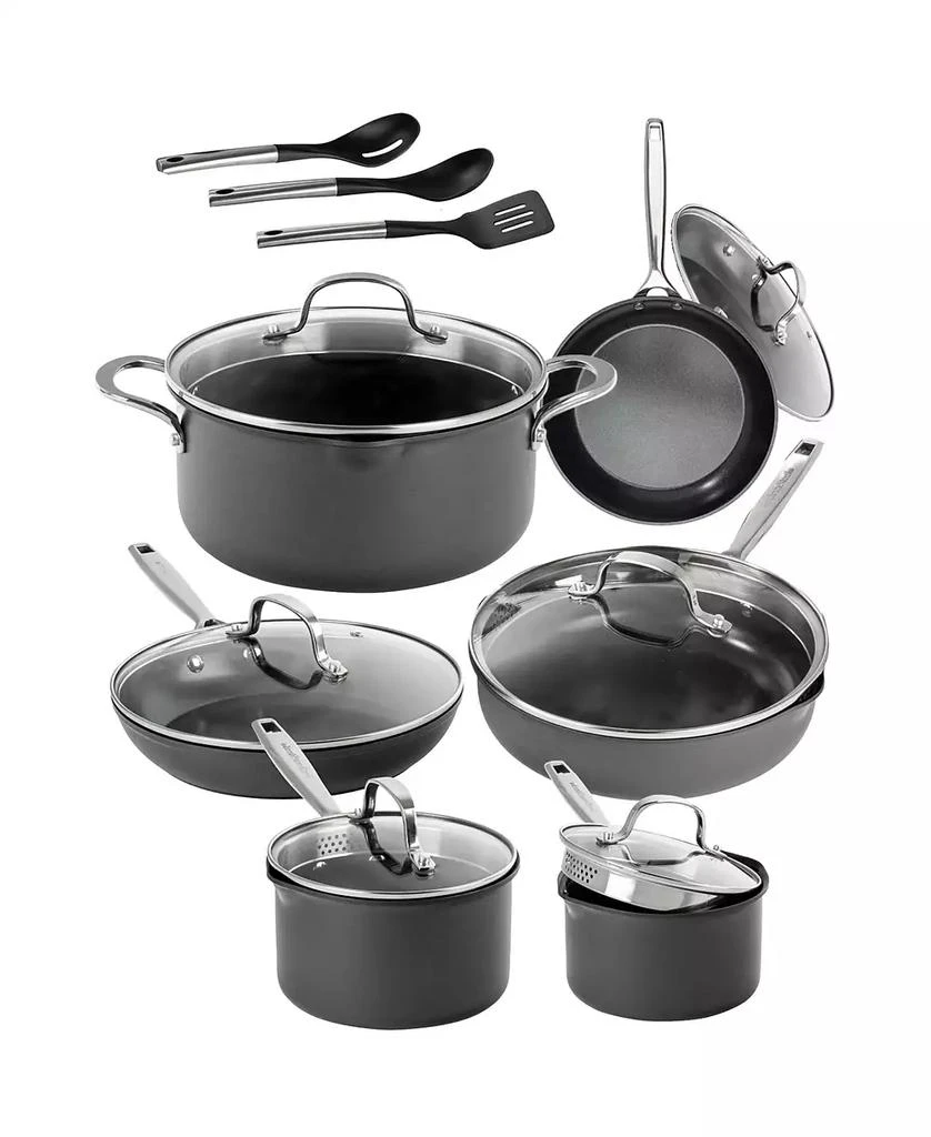 Gotham Steel Professional 2x Hard Anodized 15-Piece Ceramic Nonstick Cookware Set