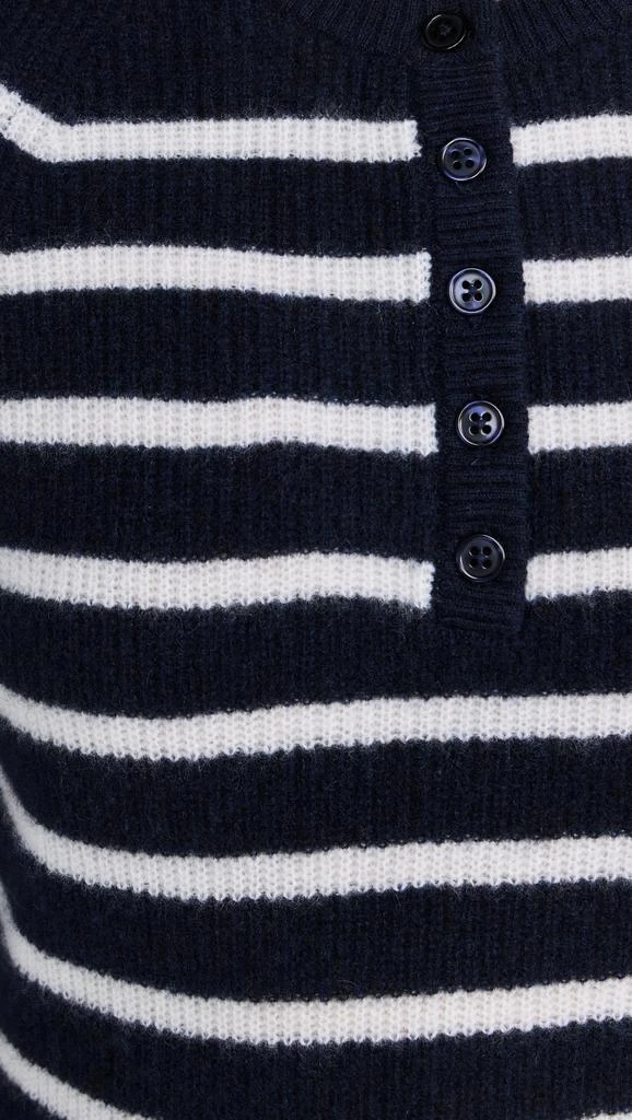 White  Warren Cashmere Ribbed Button Henley 5