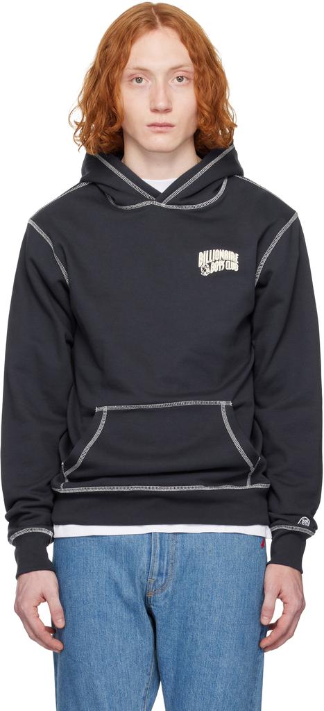 Billionaire Boys Club Navy Puff Small Arch Logo Constrast Stitch Hoodie