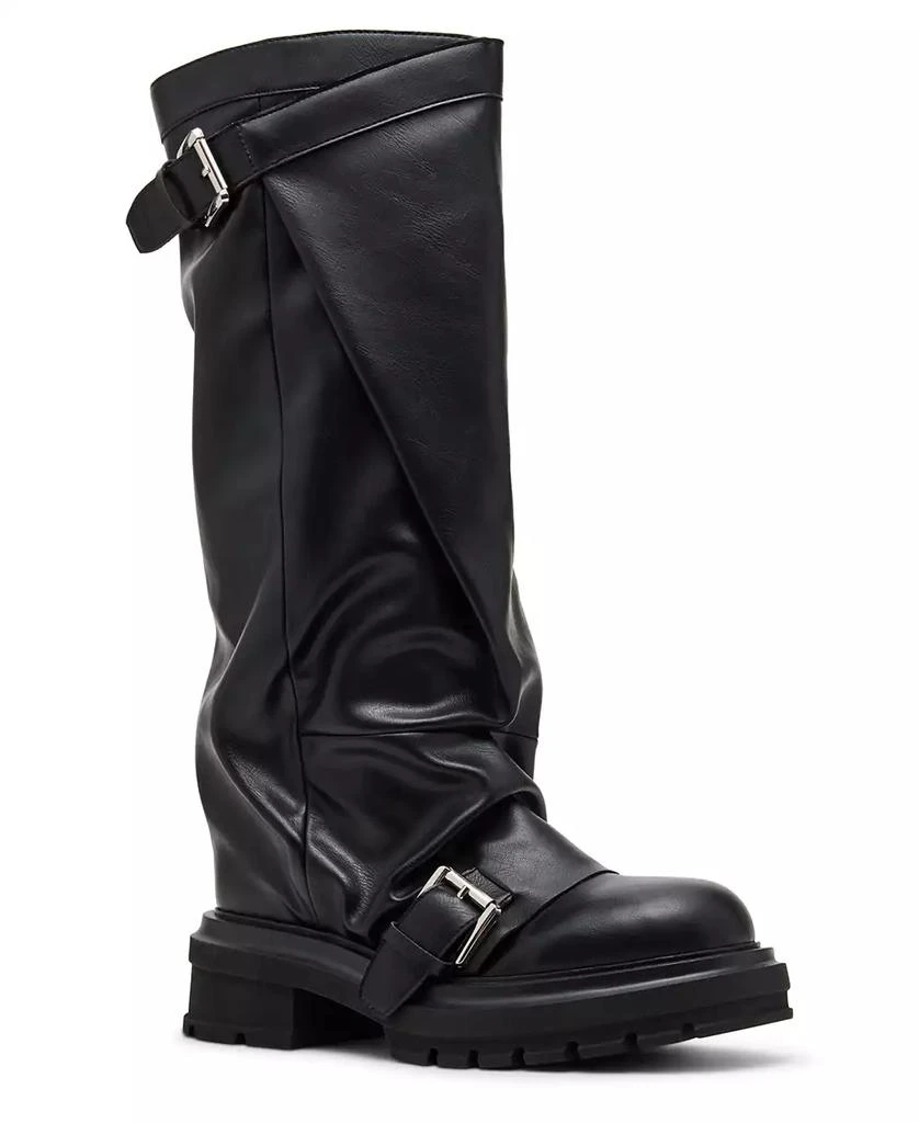 Madden Girl Women
s Restore Knee-High Slouchy Lug-Sole Moto Boots, Regular 
Wide Calf 1