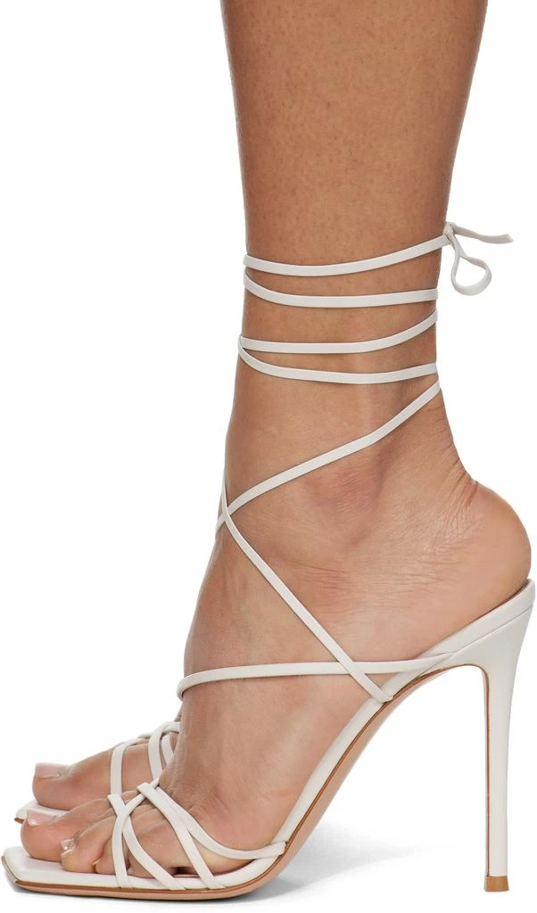 Gianvito Rossi Off-White Nappa Heeled Sandals 3