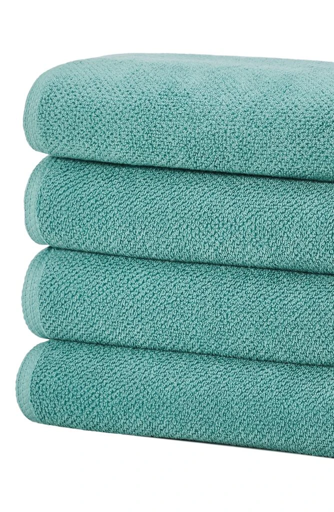 Woven & Weft Cotton 4-Pack Textured Bath Towel Set 3