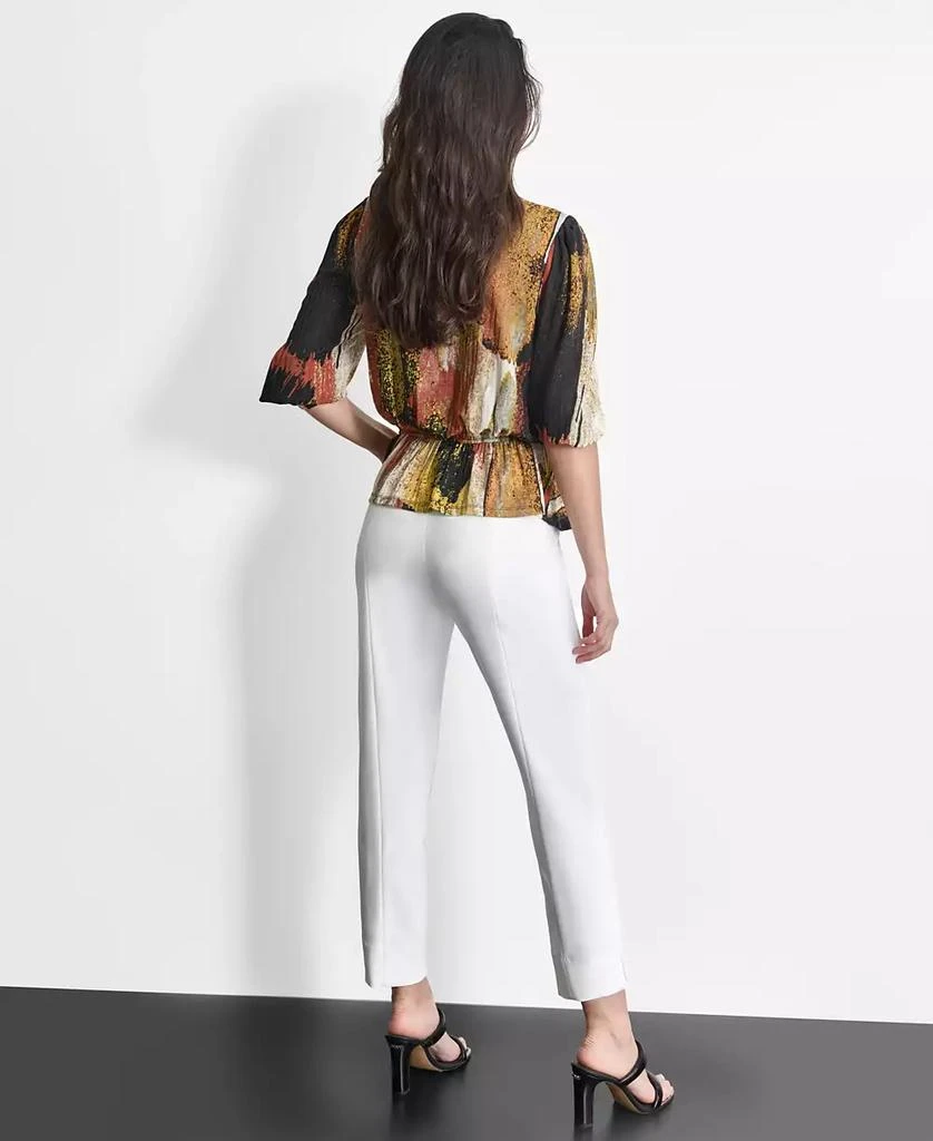 DKNY Women's Faux-Wrap Long-Sleeve Top 5