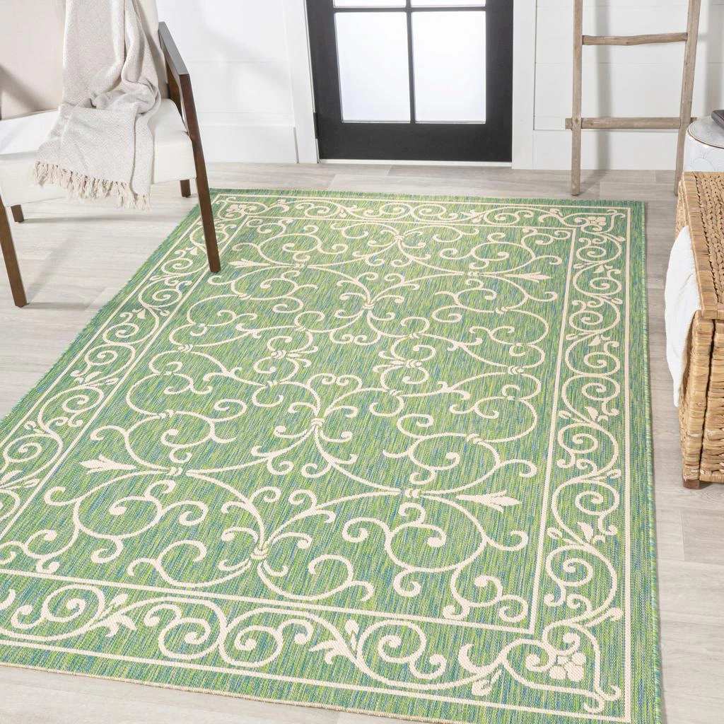 JONATHAN Y Charleston Vintage Filigree Textured Weave Indoor/Outdoor Area Rug 15