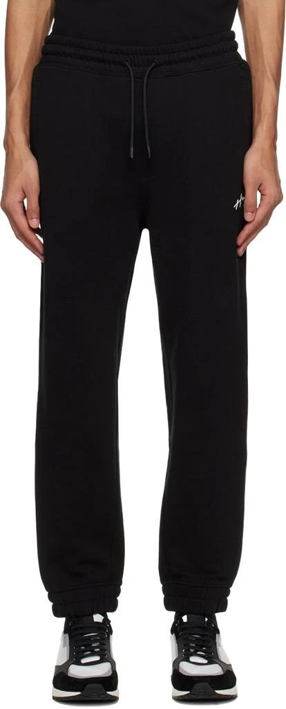 Hugo Black Relaxed-Fit Sweatpants 1