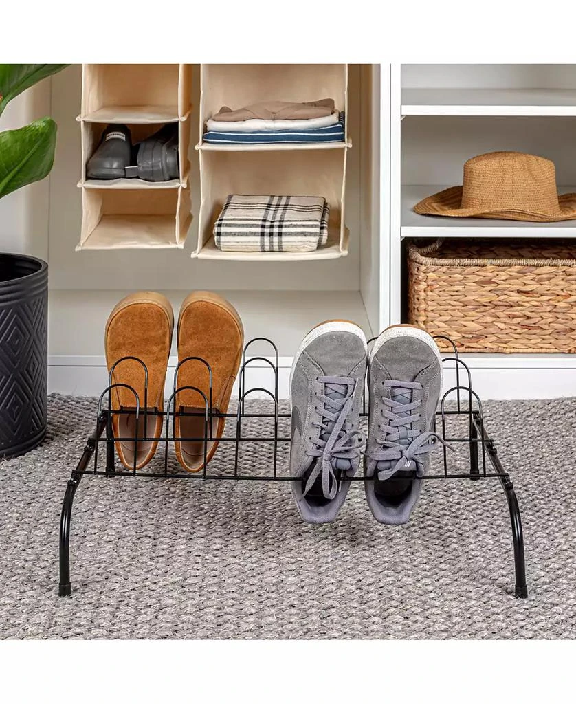 Household Essentials Metal Wire Shoe Rack, Black 6