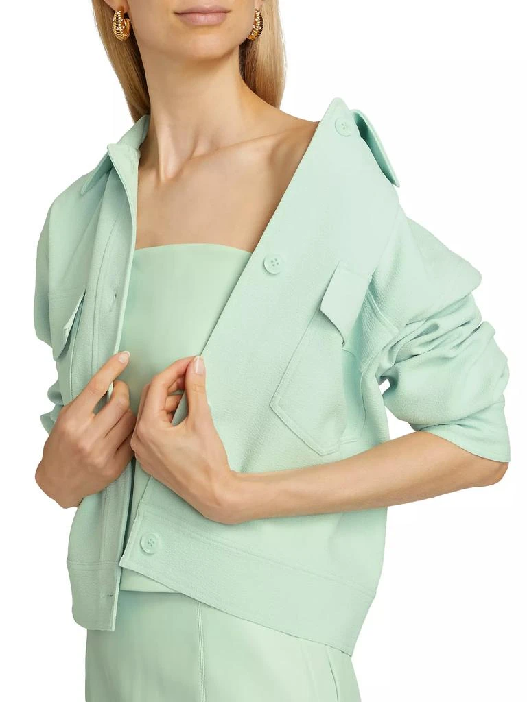 Susana Monaco Pebble Weave Oversized Cargo Jacket 6