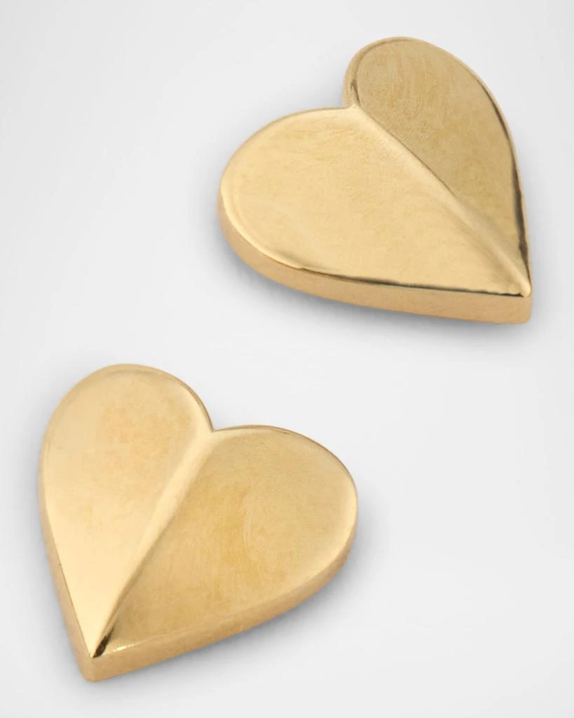 POPPY FINCH Folding Heart Stud Earrings 3