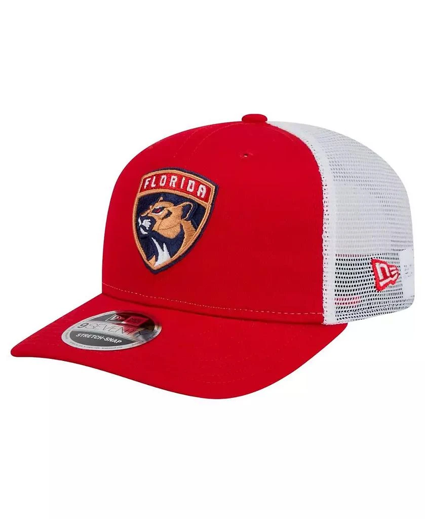 New Era Men's Red Florida Panthers Core Trucker 9SEVENTY Stretch-Snap Hat 1