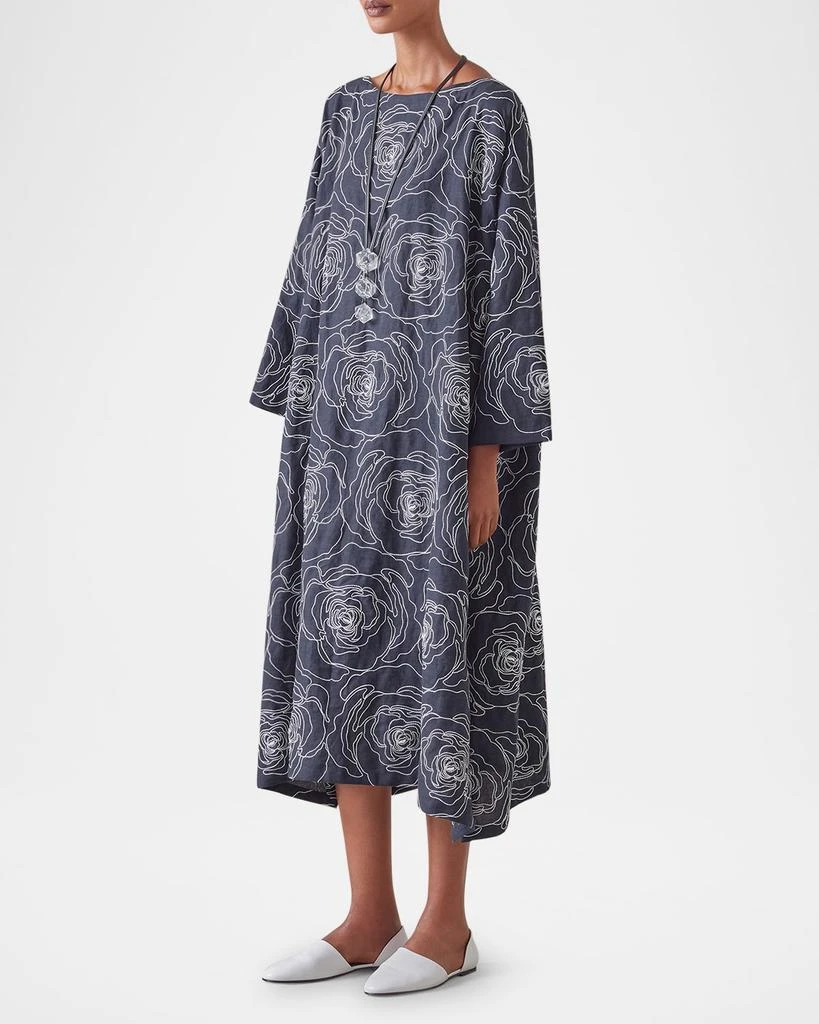 Eskandar Wide A-Line Scoop-Neck Dress 6