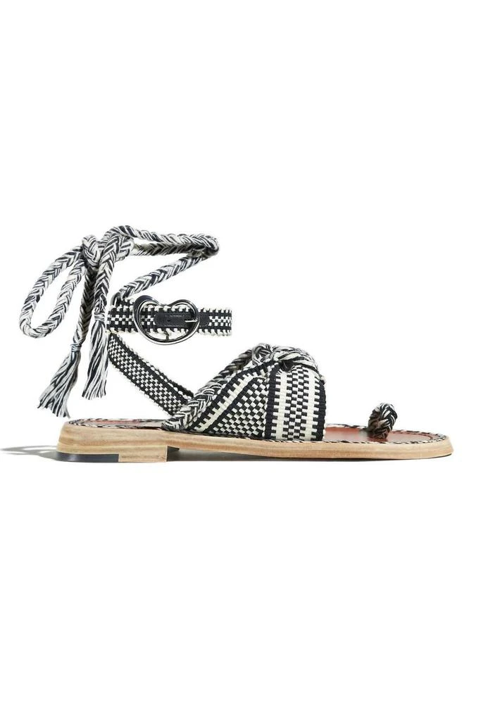 Amambaih Women's Lorena Sandal In Ivory - Black 1