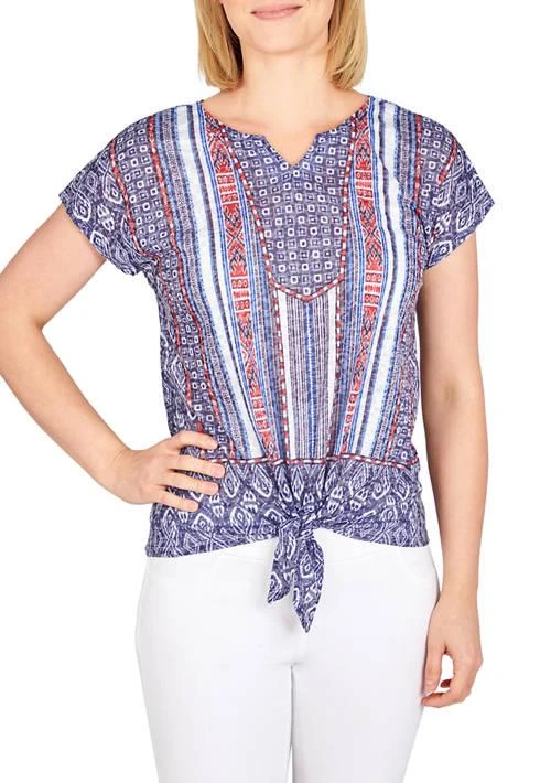 Ruby Rd Rd Must Haves Ii Tribal Print Top 1