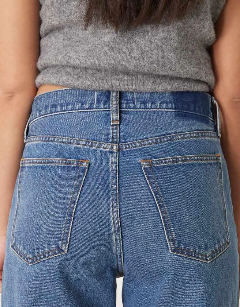 Abercrombie & Fitch Abercrombie & Fitch mid rise slouchy fit jean in dark wash 4