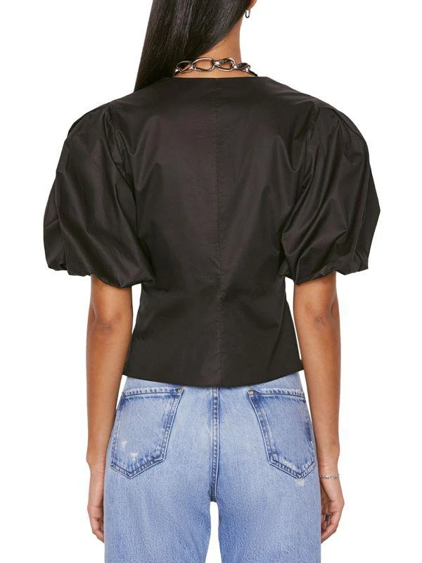 FRAME Puff Sleeve Tie Top 2