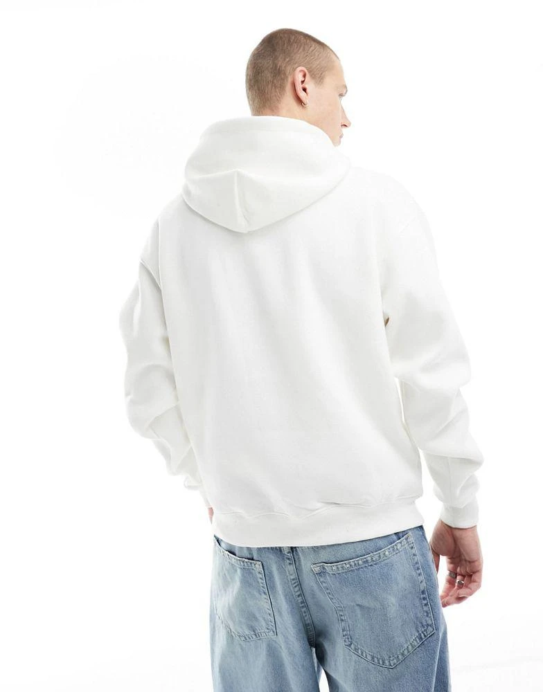 Criminal Damage Criminal Damage hoodie with graphic large front print in white 4