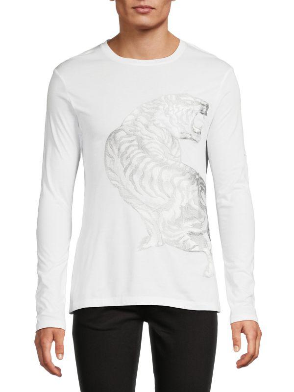 Stefano Ricci Tiger Print Cotton-Blend T-Shirt
