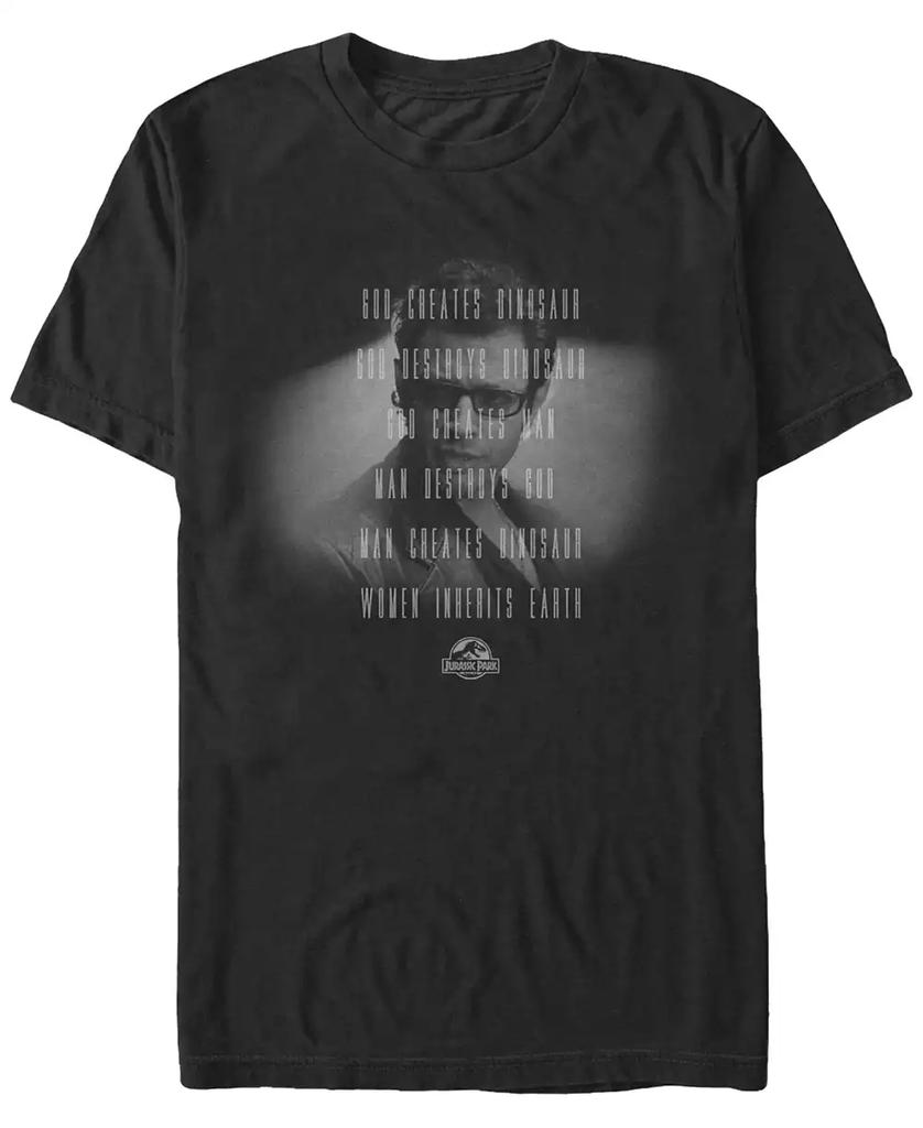 Jurassic Park Jurassic Park Men's Dr. Malcolm God Creates Dinosaurs Short Sleeve T-Shirt