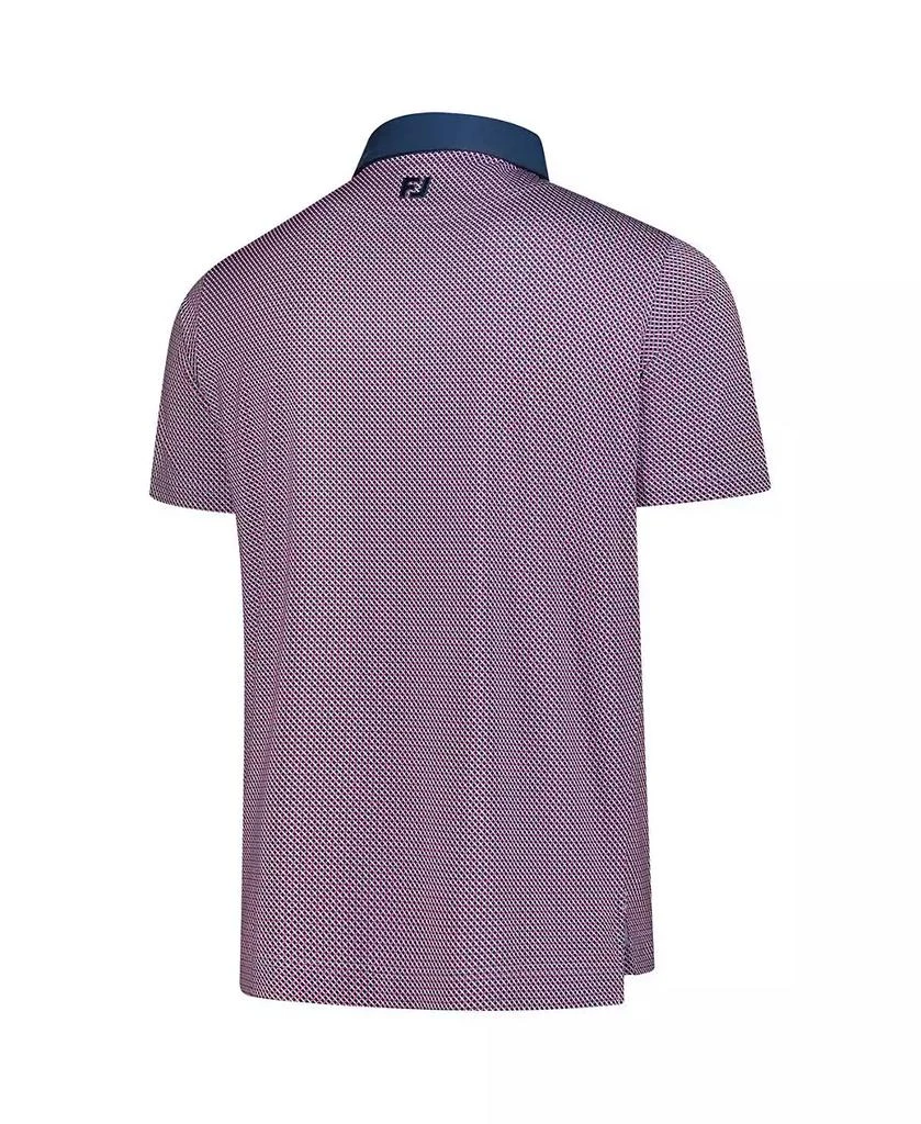 FootJoy Men's Navy THE PLAYERS ProDry Lattice Print Lisle Polo Shirt 3