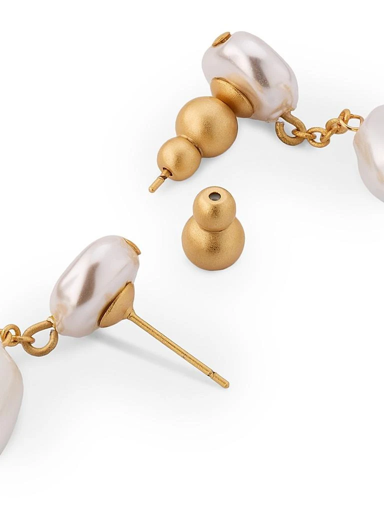 Cult Gaia Vana Goldtone 
Imitation Pearl Drop Earrings 4