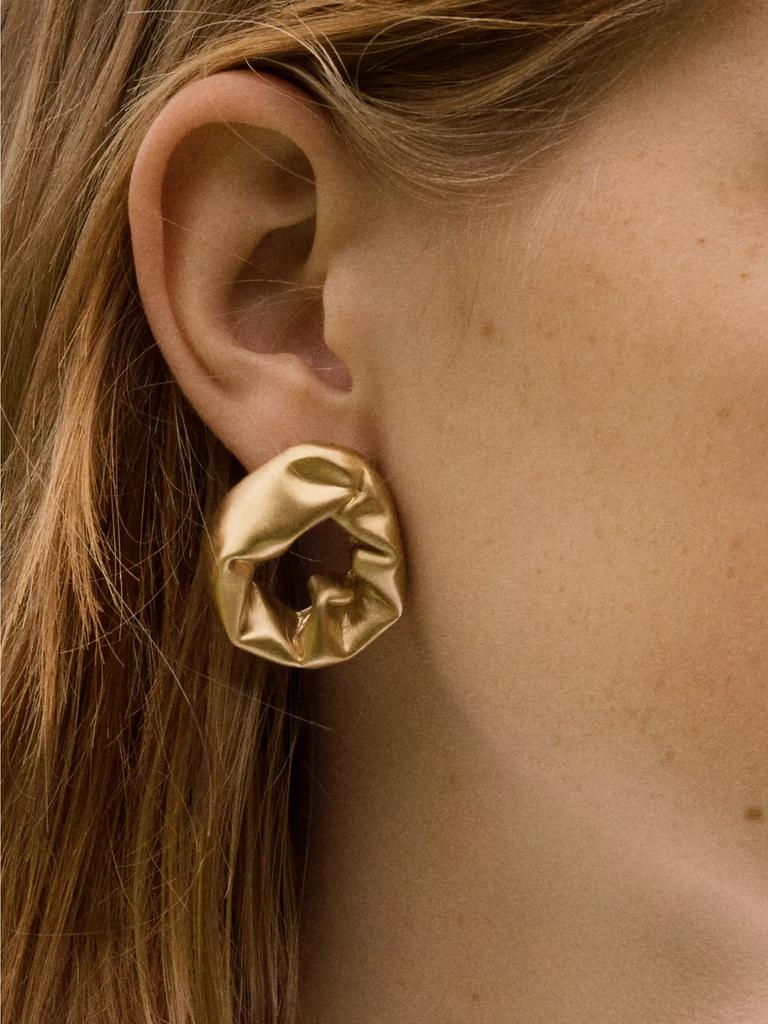 Completedworks Scrunch 18K Gold-Plated Stud Earrings