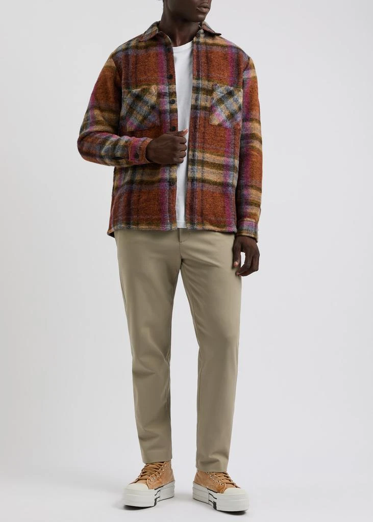WAX LONDON Whiting checked wool-blend overshirt 4