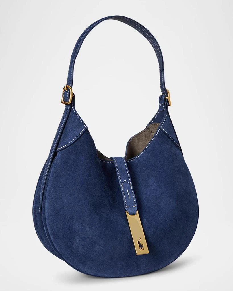 Ralph Lauren Polo ID Small Suede Shoulder Bag 5