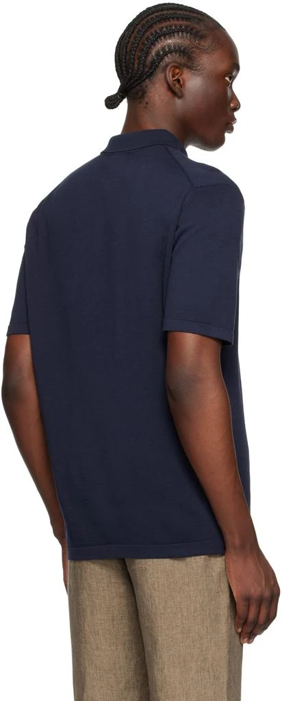 Sunspel Navy Sea Island Cotton Polo 3