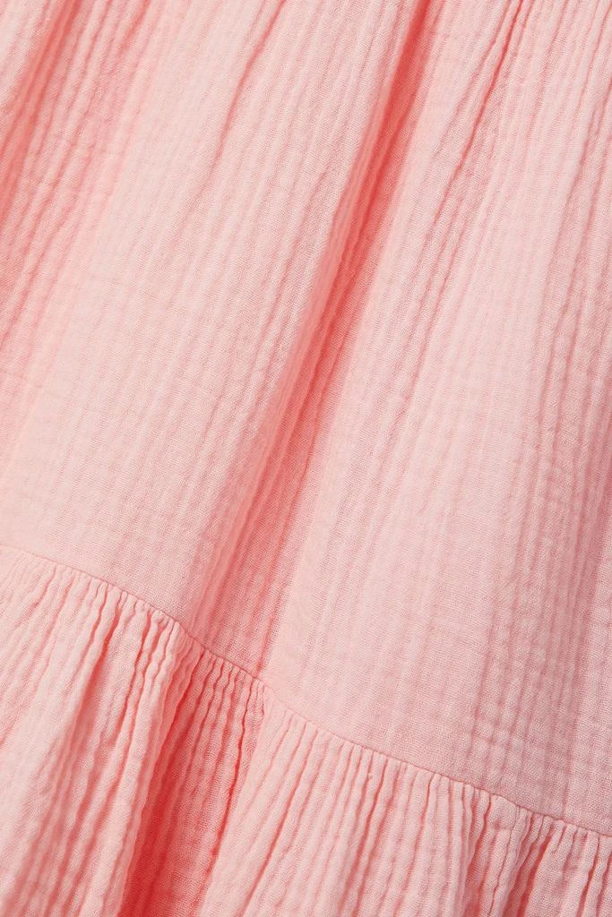 HONORINE Giselle bow-detailed tiered cotton-seersucker mini dress 4