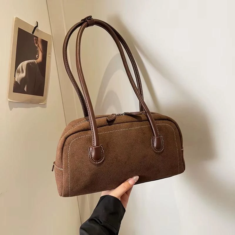 DGIASS Women
s Multi-Pocket Faux Suede Shoulder Tote Bag - Designer Satchel Purse 6