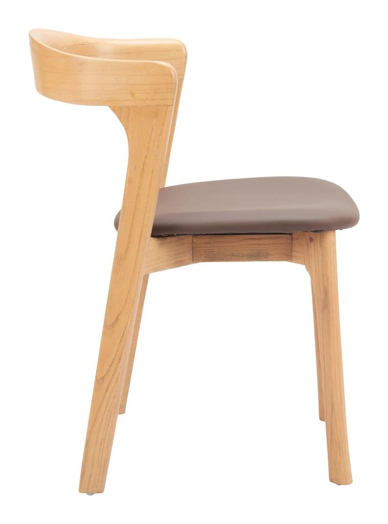 Hivvago Pioro Dining Chair (Set of 2) Brown 
Natural 4