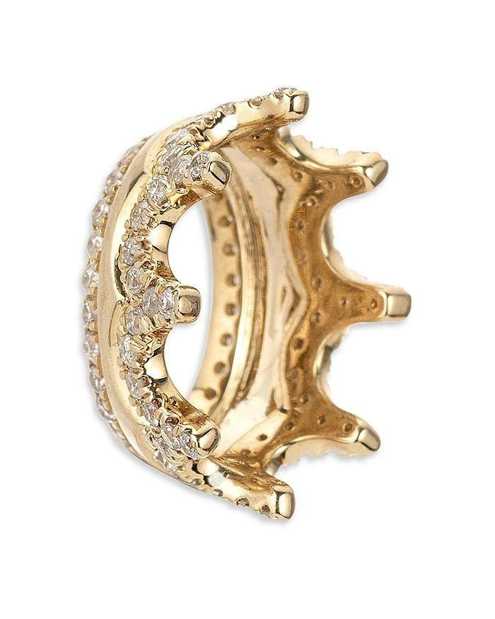 Adina Reyter 14K Yellow Gold Pavé Diamond Crown Big Bead, 0.3 ct. t.w. 3