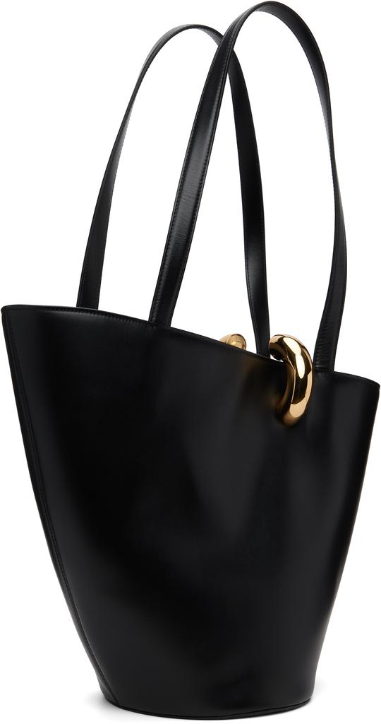 Shop Black La Croisière 'The medium Bambola' Tote on Sale at