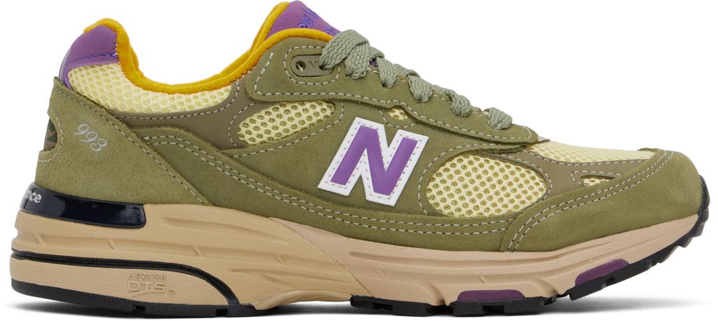 New Balance Green & Yellow Made in USA 993 Sneakers