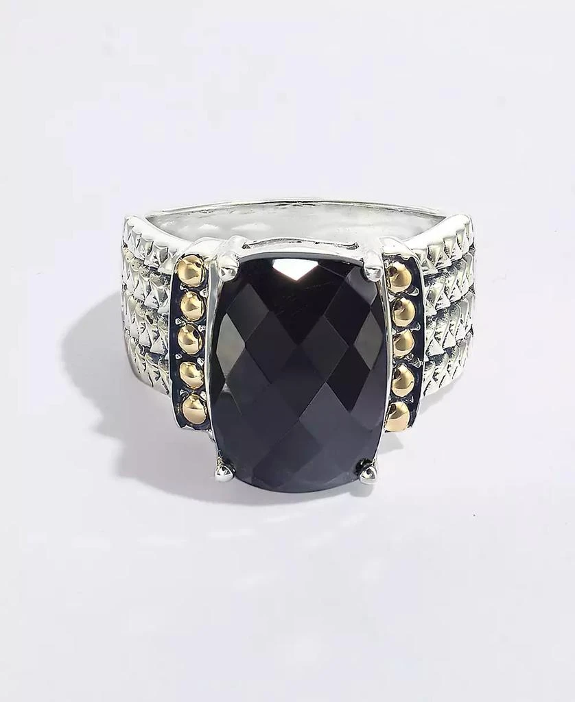 Effy Eclipse by EFFY® Onyx Statement Ring in Sterling Silver & 18k Gold 3