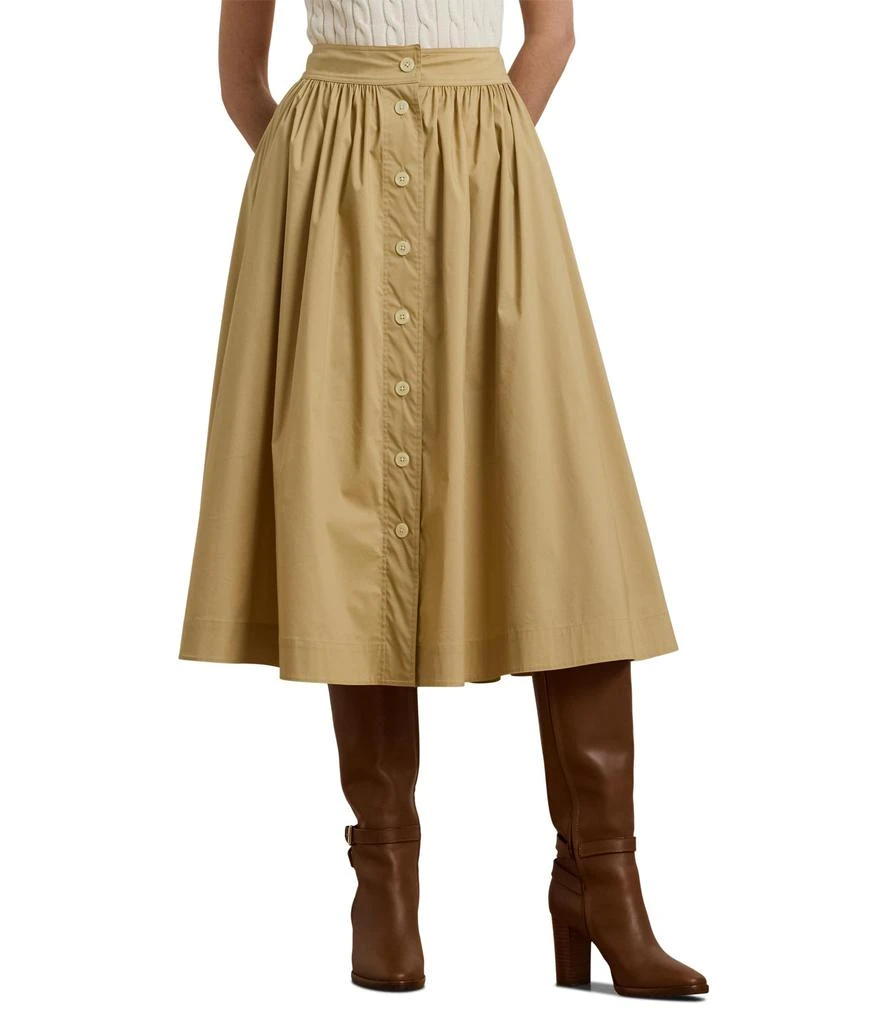 Linen Petite Skirts At Macys Ralph Lauren Button-Front Cotton