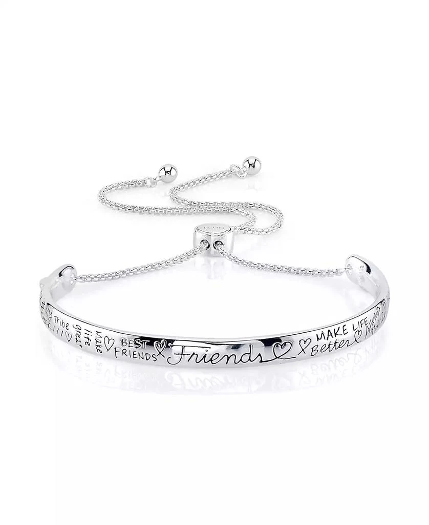 Unwritten "Friends" Silver Plated Adjustable Bolo Bracelet 1