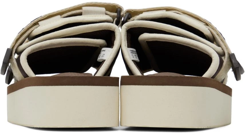 Suicoke Off-White & Brown MOTO-PO Sandals 2