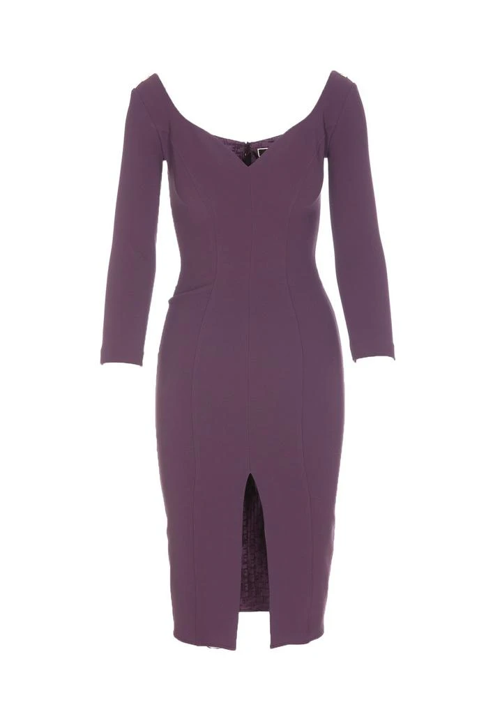 ELISABETTA FRANCHI Elisabetta Franchi V-Neck Front-Slit Midi Dress 1
