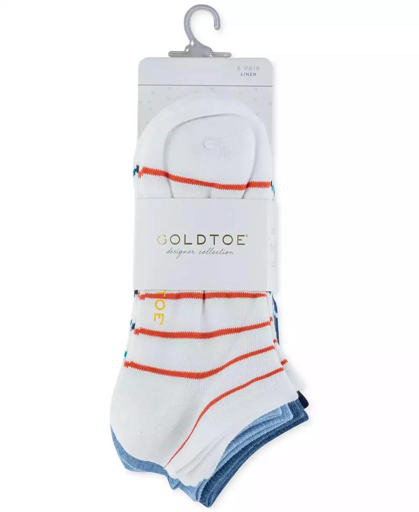Gold Toe Women's 6-Pk. Striped Liner Socks GTDL0143R06 3