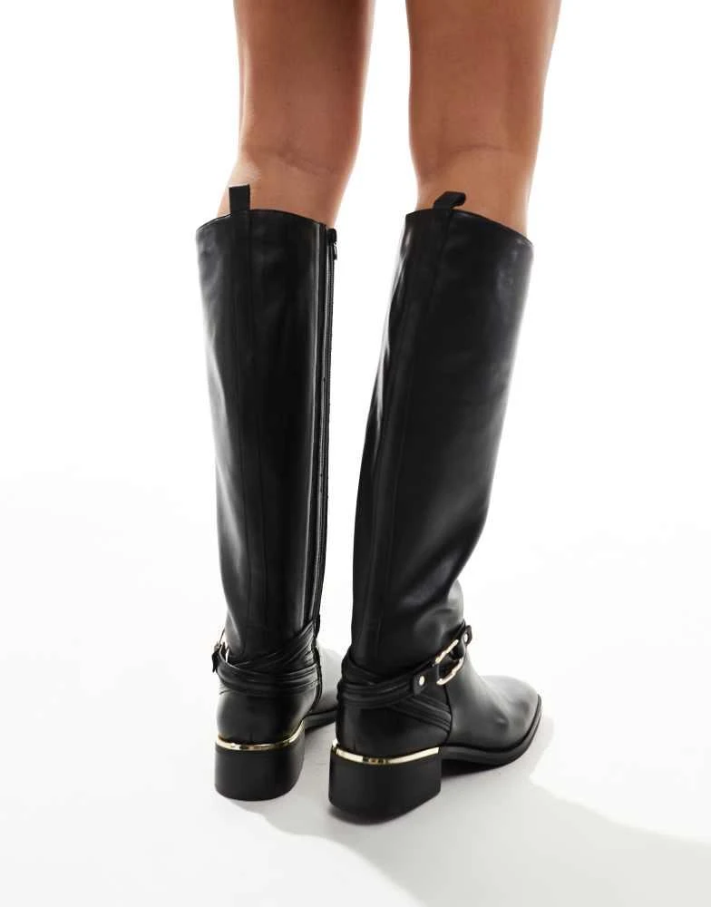 ALDO ALDO Ocynwan riding knee boots  in black leather 3