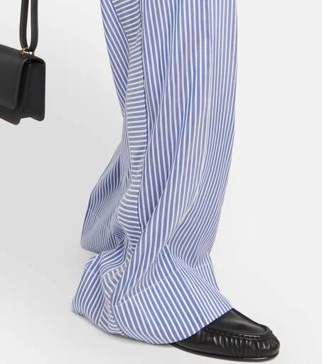 Burberry Striped high-rise silk wide-leg pants 5